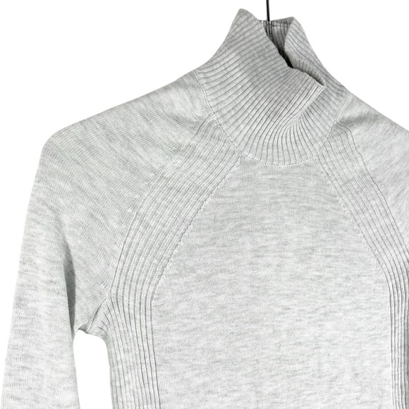 LULULEMON Grey "Keep it cozy dress" Fitted Knit stretch lightweight sweater 2 - Picture 2 of 10